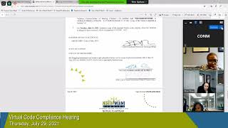 Virtual Code Compliance Hearing - 07/29/2021