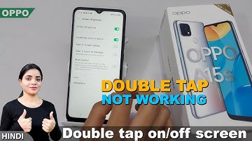 oppo a15s double tap screen | oppo a15s me double tap screen on off kaise kare | double tap to wake