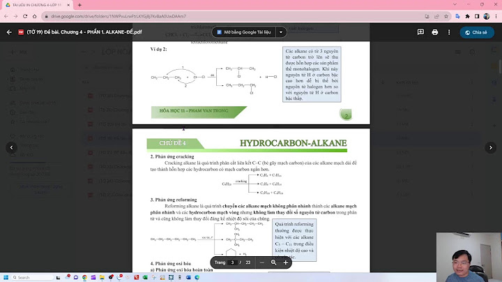Chuỗiphương trình hóa học lớp 11 hữu cơ ch4