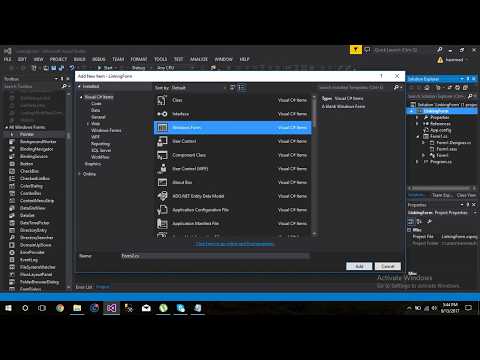 How to link one form to another form in c# visual studio