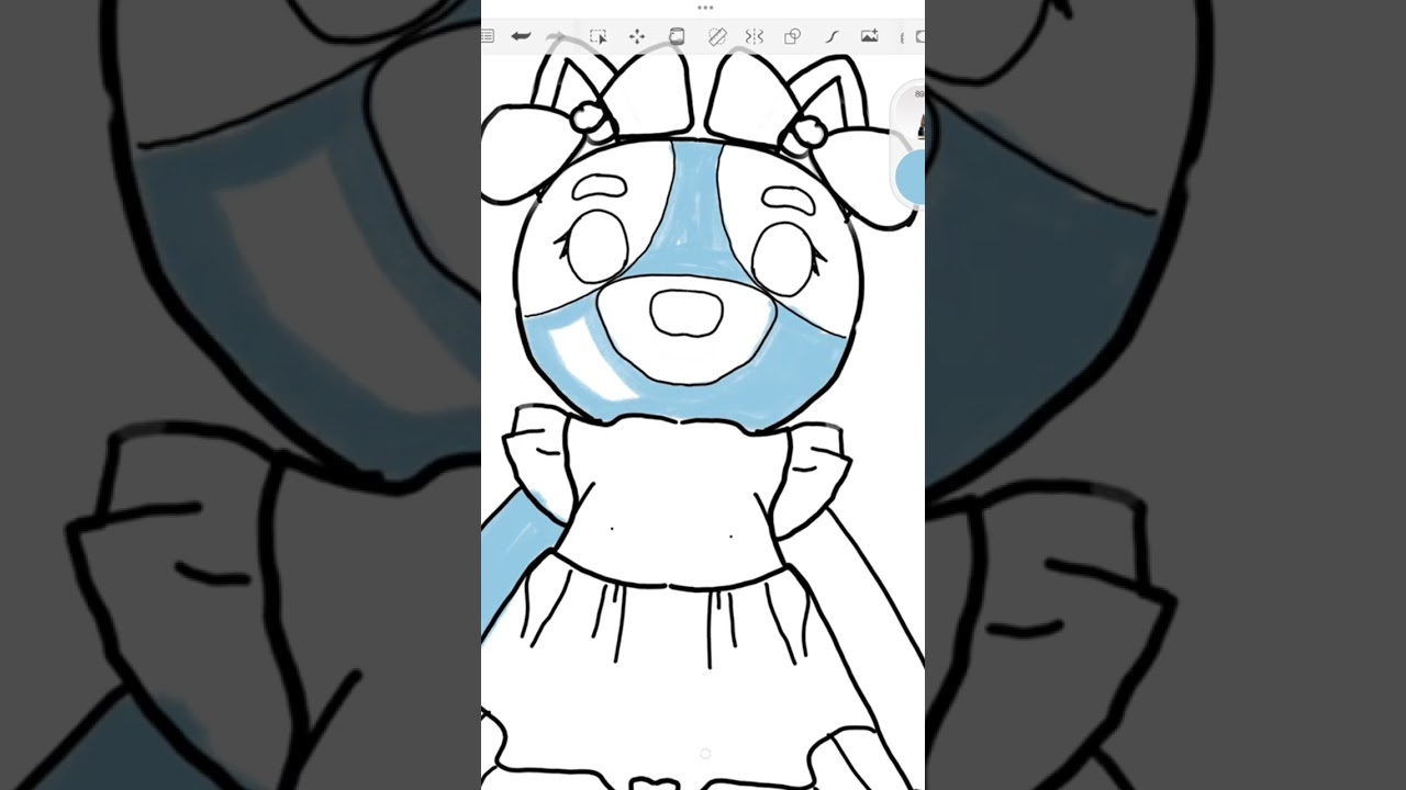 Dibujo de Bluey en muñeca 