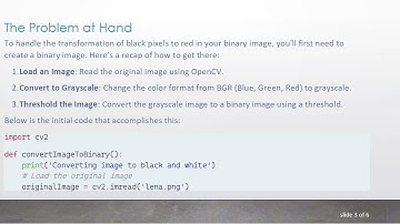 How to Convert Black Pixels to Red in a Binary Image Using Python OpenCV