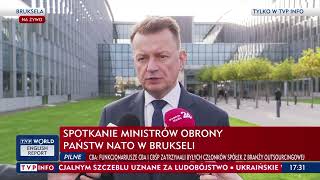 Szef Mon M. Blaszczak Na Spotkaniu Ministrów Obrony Państw Nato Rozmawialiśmy O Pomocy Dla Ukrainy