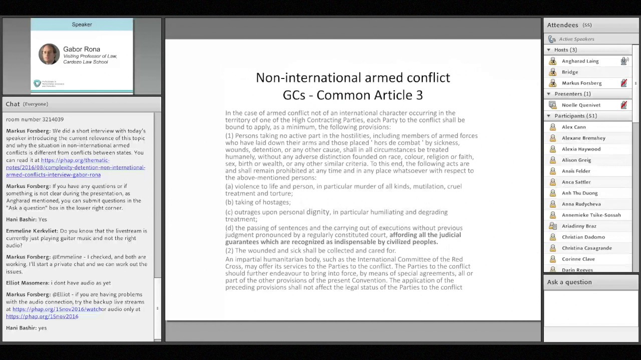 Ols Humanitarian Law And Policy - Detention In Non-International Armed Conflict