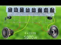 Diy powerful ultra bass amplifier 8 transistor c5198 a1941  no ic  simple circuit