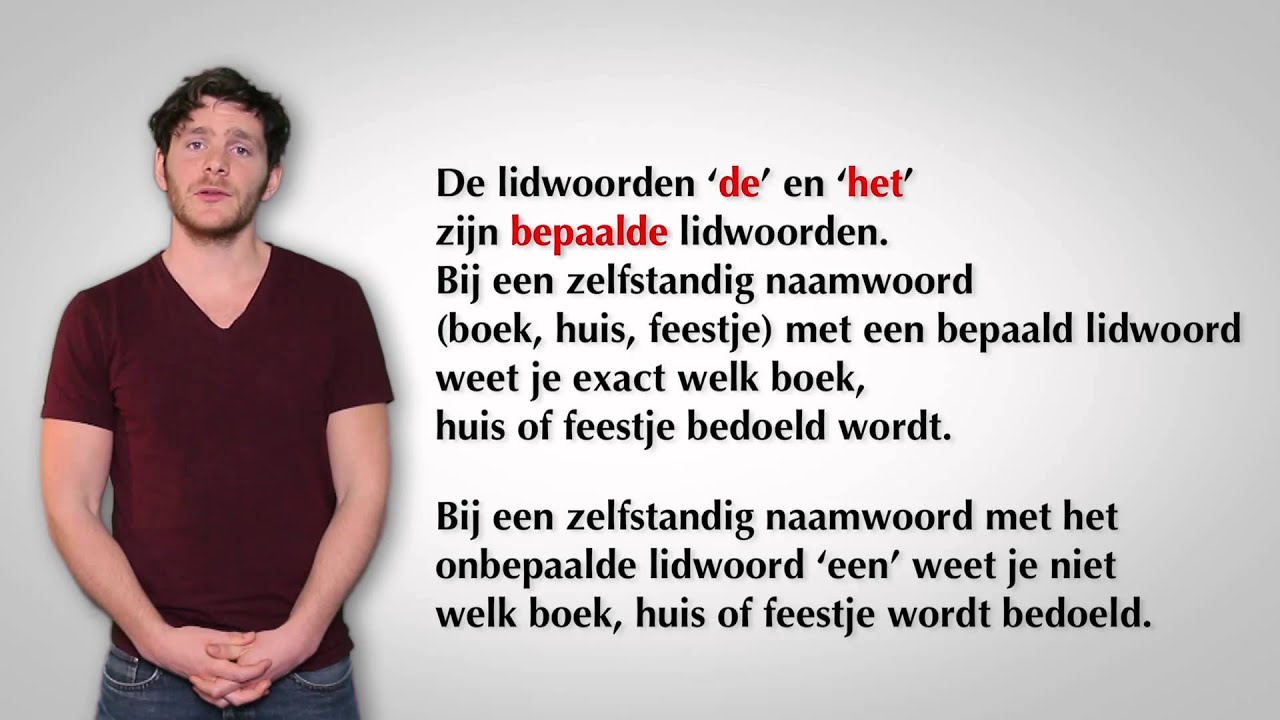 het lidwoord - TaalTransfer.eu - YouTube