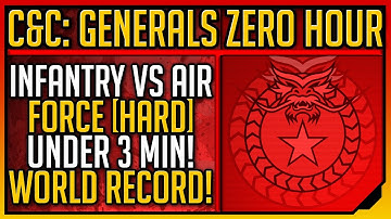 C&C Generals ZH: Infantry vs Air Force HARD in UNDER 3 MIN!