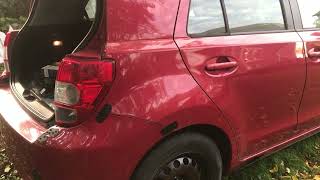 2008 Scion xD Rehab ...15 Rear Bumper On & Aluminum Patches Black