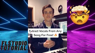 Need acapellas   Extract Vocals From Any Song For Free  Fl Studio Tutorial  shorts