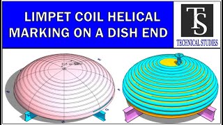 How to mark limpet coil heliacal curve on a dish end.