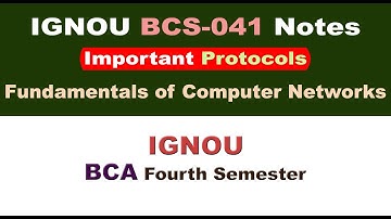 [Network Layer Protocol in TCP/IP Model] [BCS-041 Study Material] [IGNOU BCS041] [BCS 041 Notes]