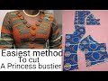 How to PROPERLY Cut a princess dart bustier Easiest method step by step... (dart manipulation)