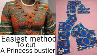 How to PROPERLY Cut a princess dart bustier Easiest method step by step... (dart manipulation)