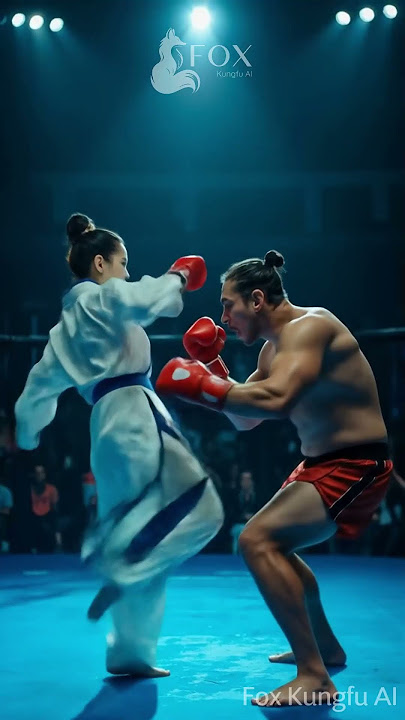 Baobao Kung Fu Beauty STUNS Muscular Fighter with Epic Knockout! | Fox Kung Fu AI