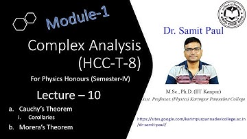 Cauchy’s Theorem, Corollaries of Cauchy’s Theorem and Morera’s Theorem in Bengali
