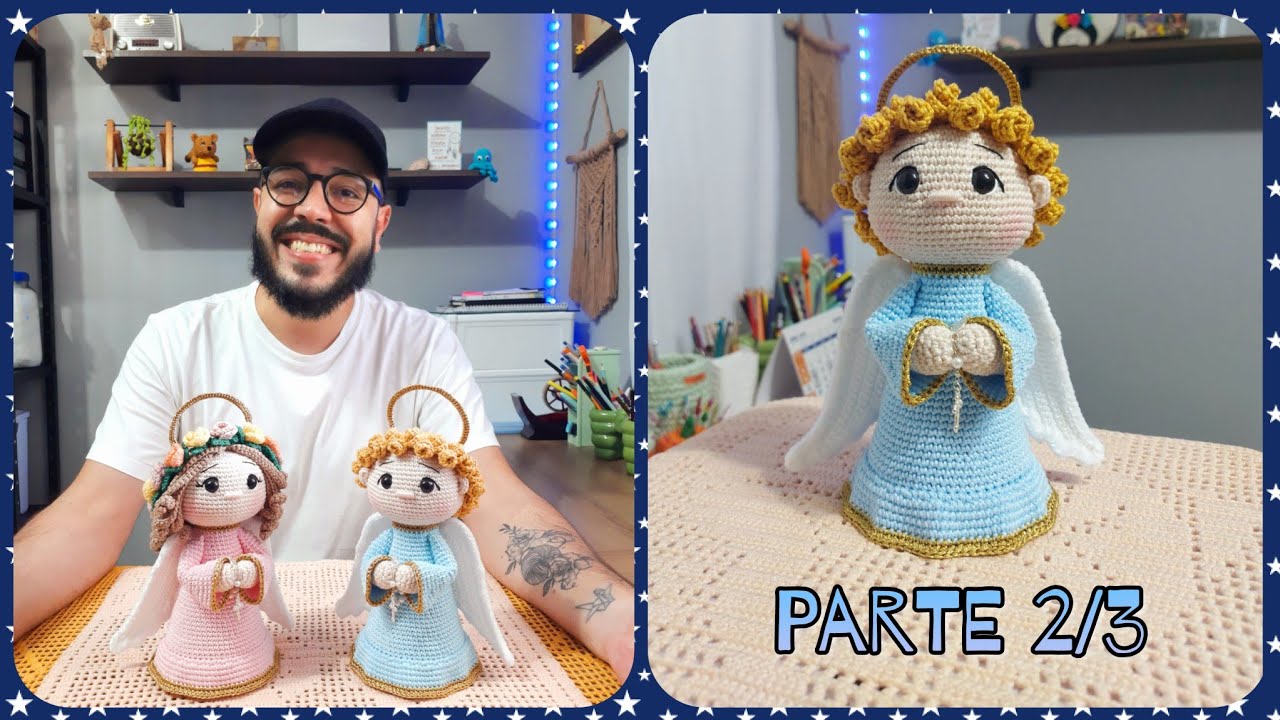 Anjinho Amigurumi Passo A Passo - Coleção Anjinhos Do Ti (Parte 2/3) Tiago Amigurumi