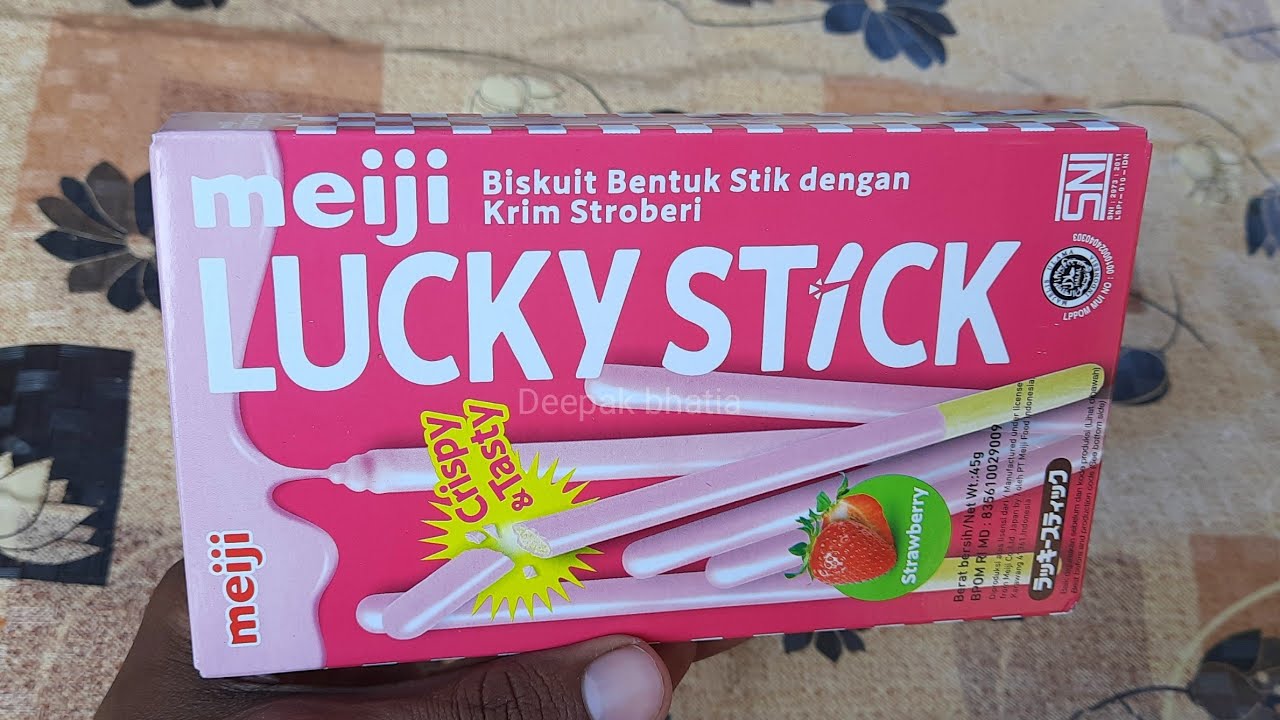 Meiji lucky stick strawberry flavour