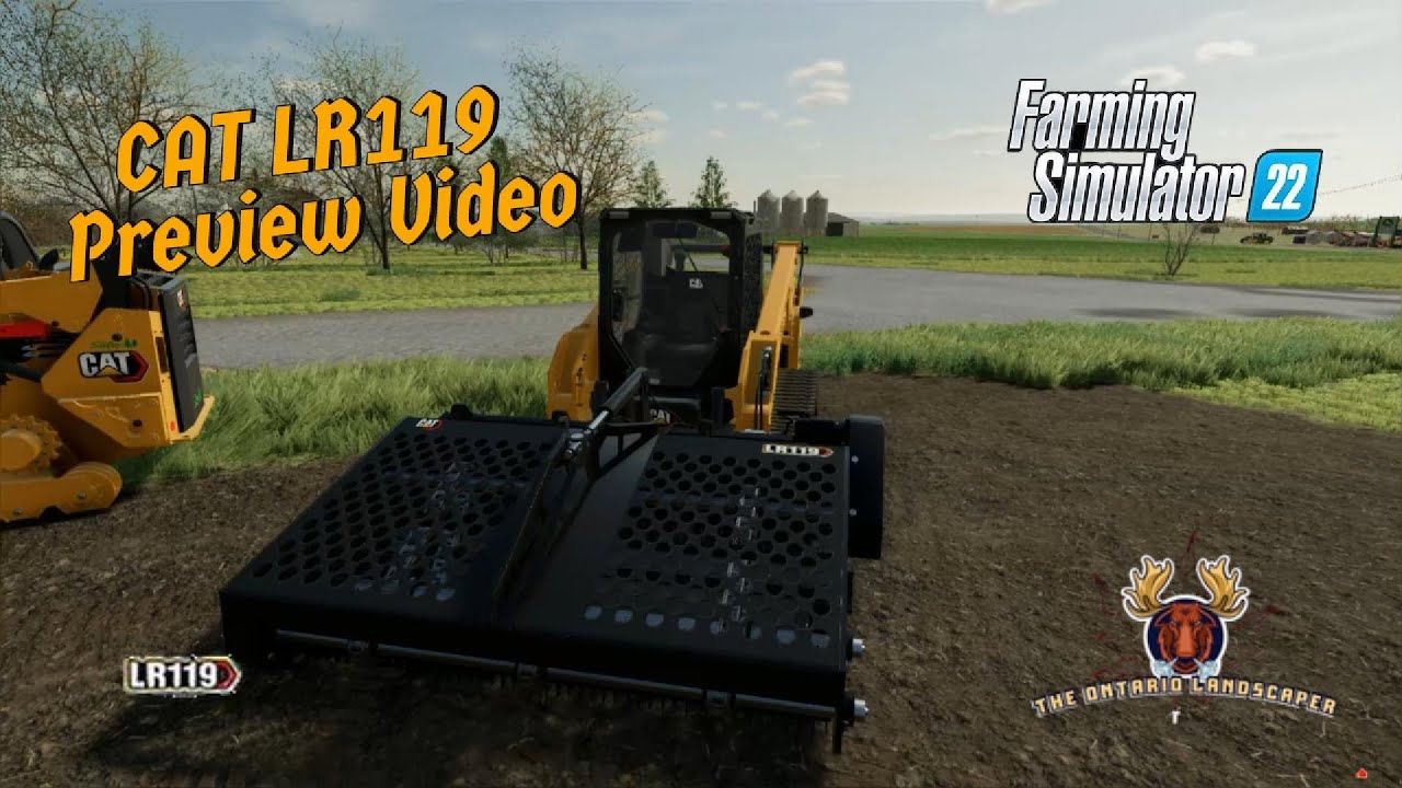 CAT LR119 Landscape Rake Logo Swap