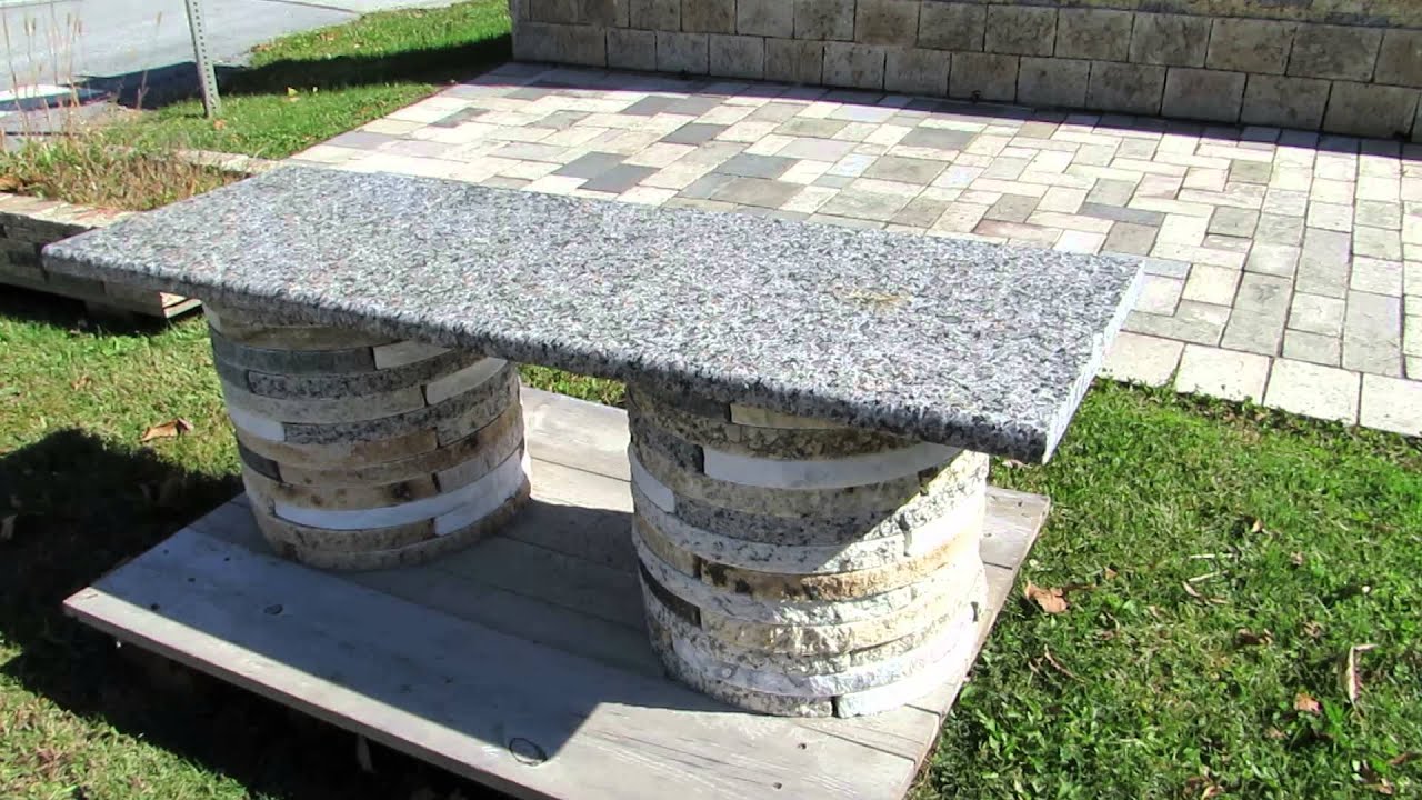granite garden bench