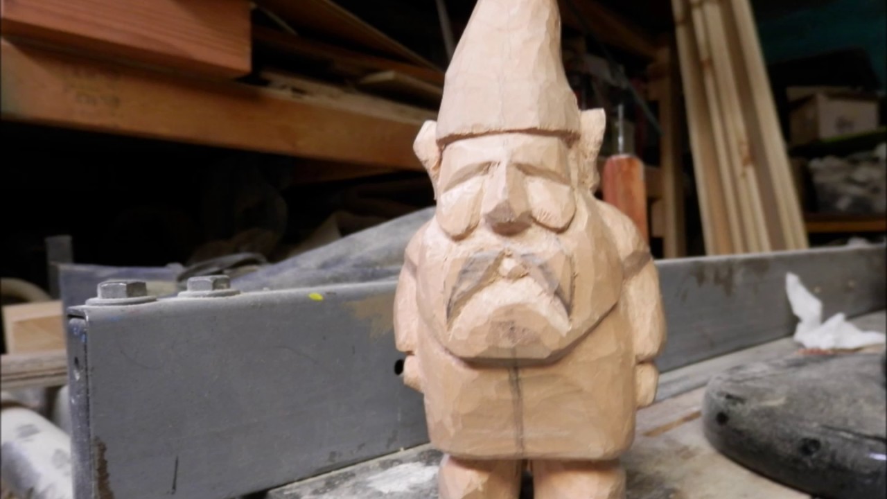 Wood carving Garden Gnome YouTube
