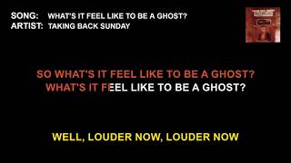Taking Back Sunday - Whats It Feel Like To Be A Ghost (Karaoke for 2 Vocals) @k_underground