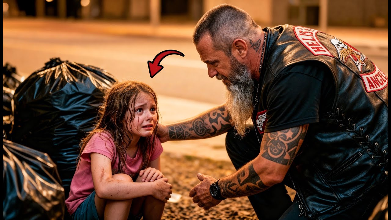 Bikers Finds Little Girl Lying Among Trash Bags — What He Did Next Made Everyone Cry