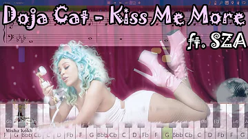 Doja Cat - Kiss Me More ft. SZA [Piano Tutorial | Sheets | MIDI] Synthesia