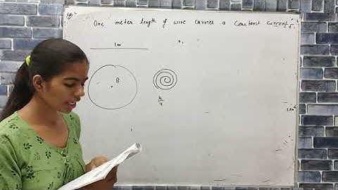 one meter length of wire carries a constant current. The wire is bent to form a circular Loop