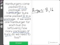 Hamburger and Bun Package Problems