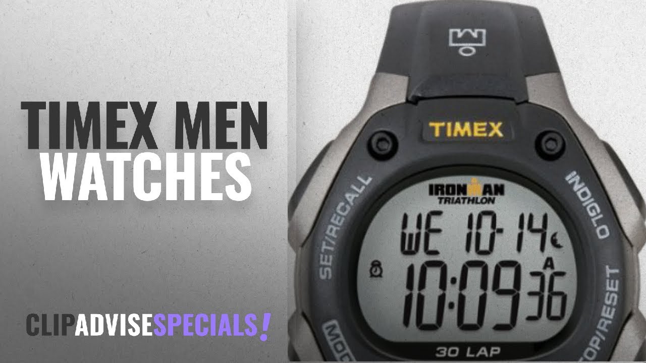 10 Best Selling Timex Men Watches [2018 ]: Timex Men's T5E901 Ironman Classic 30 Gray/Black Resin