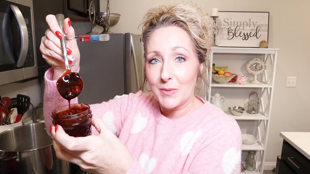 ChocolateCherry Jam Valentine's Day Canning and Gifting Homemade