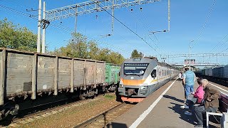 Электропоезд ЭП2Д-0076 ЦППК станция Яхрома 10.09.2025