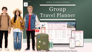 Ultimate Travel Group Tour Planner in Excel Plan Trips Vacations Group Tours