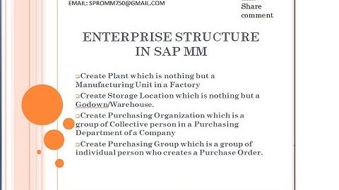 ENTERPRISE STRUCTURE IN SAP MM (PART 2)