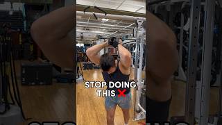 How to PROPERLY Overhead Cable Tricep Extension #shorts