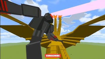 Minecraft Ghidorah Vs Mecha Kong WhatsApp Status #Status