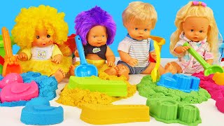 Мой детский сад — Куклы Беби Бон и кинетический песок — Игры в дочки матери для малышей