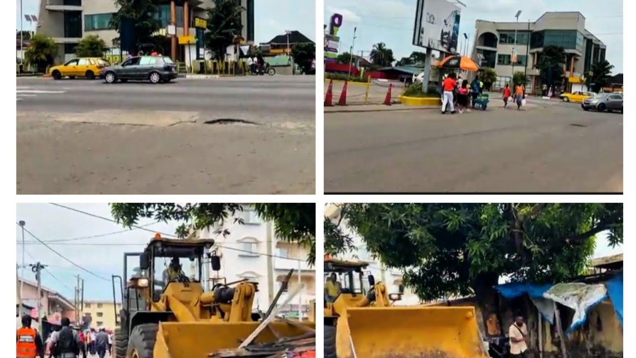 BREAKING MCC massively demolishes make shift structures on sidewalks in Monrovia City, Liberia.