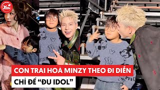 Download Lagu Con trai Hoà Minzy theo mẹ đi diễn chỉ để \ MP3