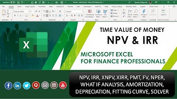 01 - NPV & IRR (Time Value of Money) - Microsoft Excel for Finance Professionals