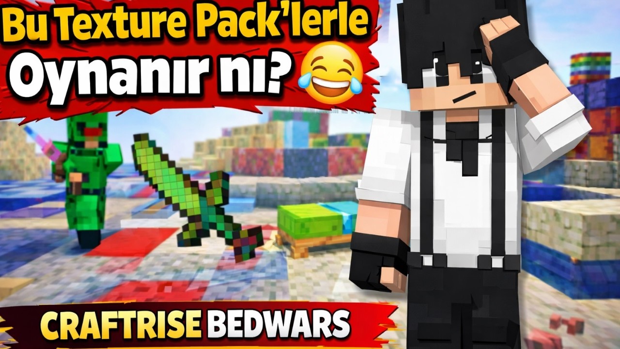 Bu Texture Pack’lerle Oynanır mı? 😂💀 | Craftrise Bedwars