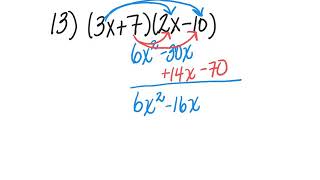 (4) multiplying binomials
