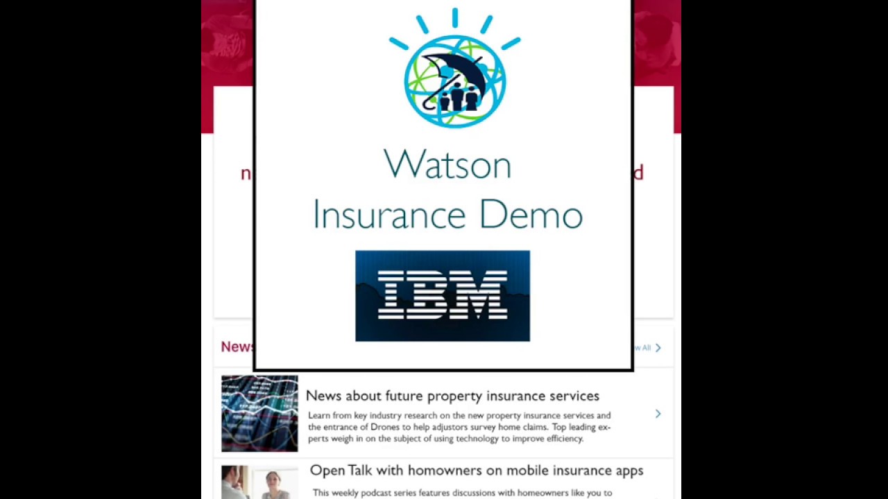 Watson Insurance Demo Video YouTube
