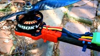 Alien 560 Quadcopter with Tarot FY-680 Motor Mounts. Test flight with KK2.1HC Multistar Motors