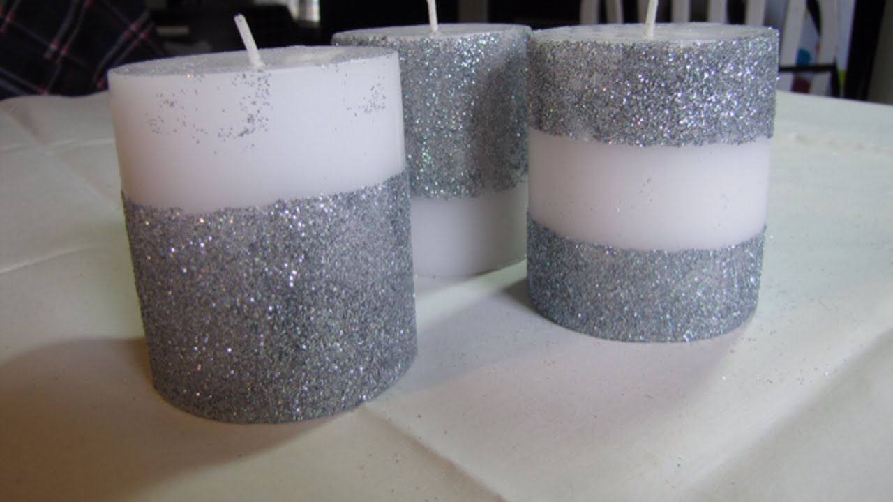 Funkelnde Glitzer-Kerzen Herstellen - DIY Home