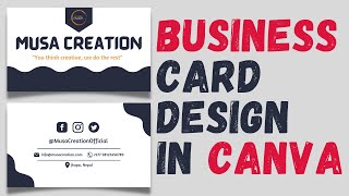 How To Design Business Card In Canva