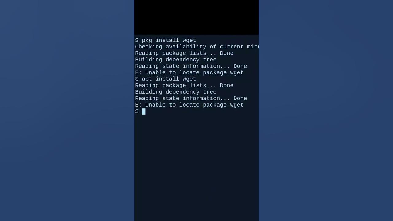Unable to locate package. Unable to locate package