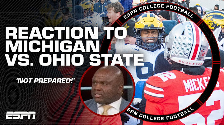 The Game Reaction: Ohio State was NOT PREPARED for Michigan - Booger McFarland | ESPN CFB