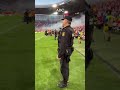Así vivió la Policía Nacional el himno de España que pitaron aficionados de la Real Sociedad