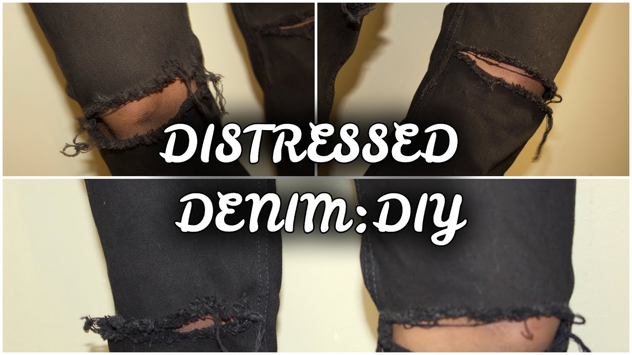 DIY: How To Distress Denim - YouTube